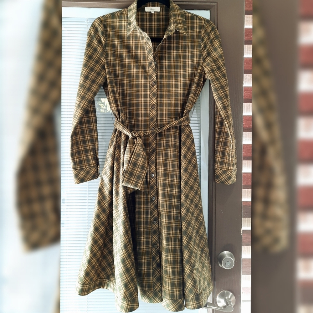 Plaid midi dress